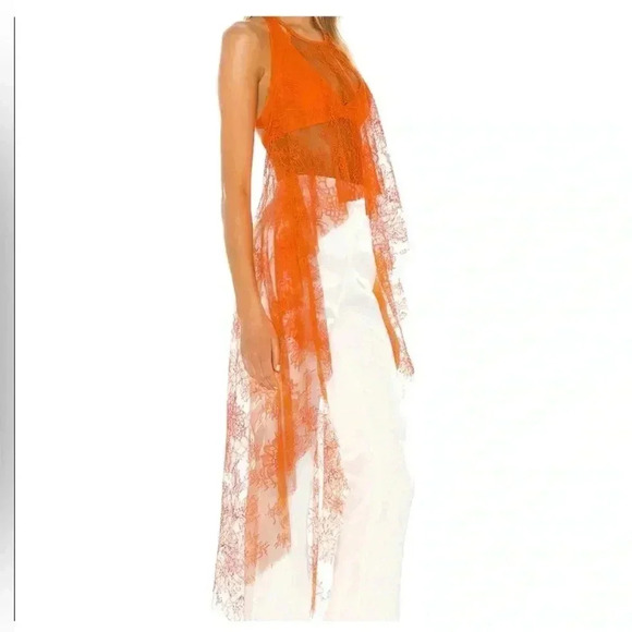 Revolve SZ L ORANGE top Michael Costello OLLY - Picture 2 of 10